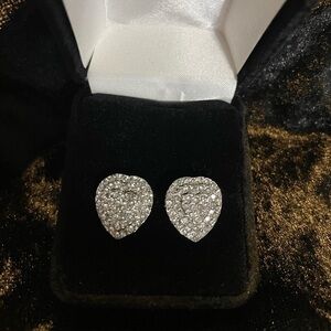 Cubic Zirconia Heart Earrings